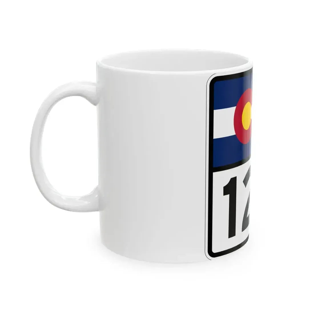 Colorado 120 (Colorado) (Road Sign) White Coffee Mug - Go Mug Yourself