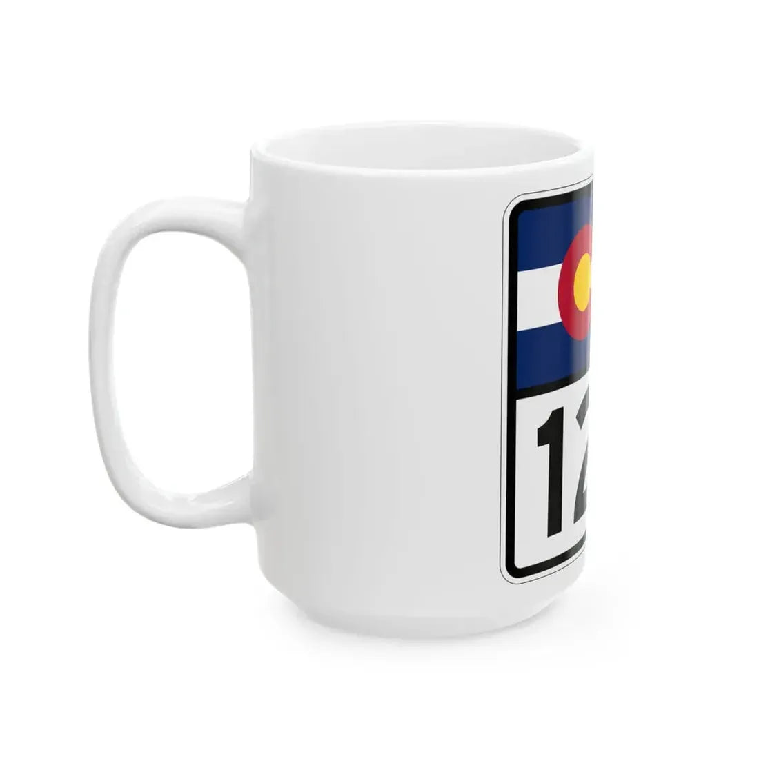 Colorado 120 (Colorado) (Road Sign) White Coffee Mug - Go Mug Yourself
