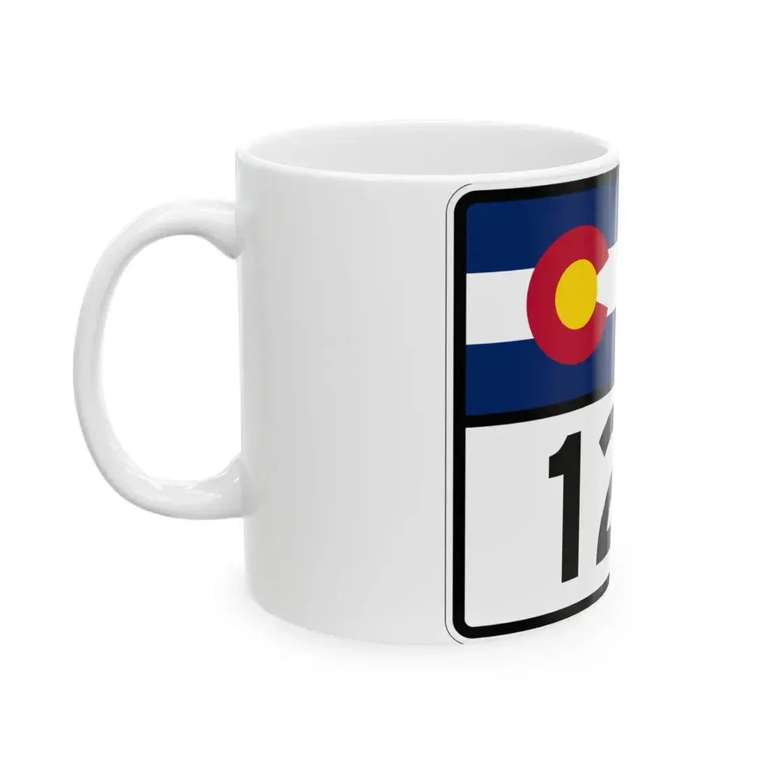 Colorado 127 wide (Colorado) (Road Sign) White Coffee Mug - Go Mug Yourself