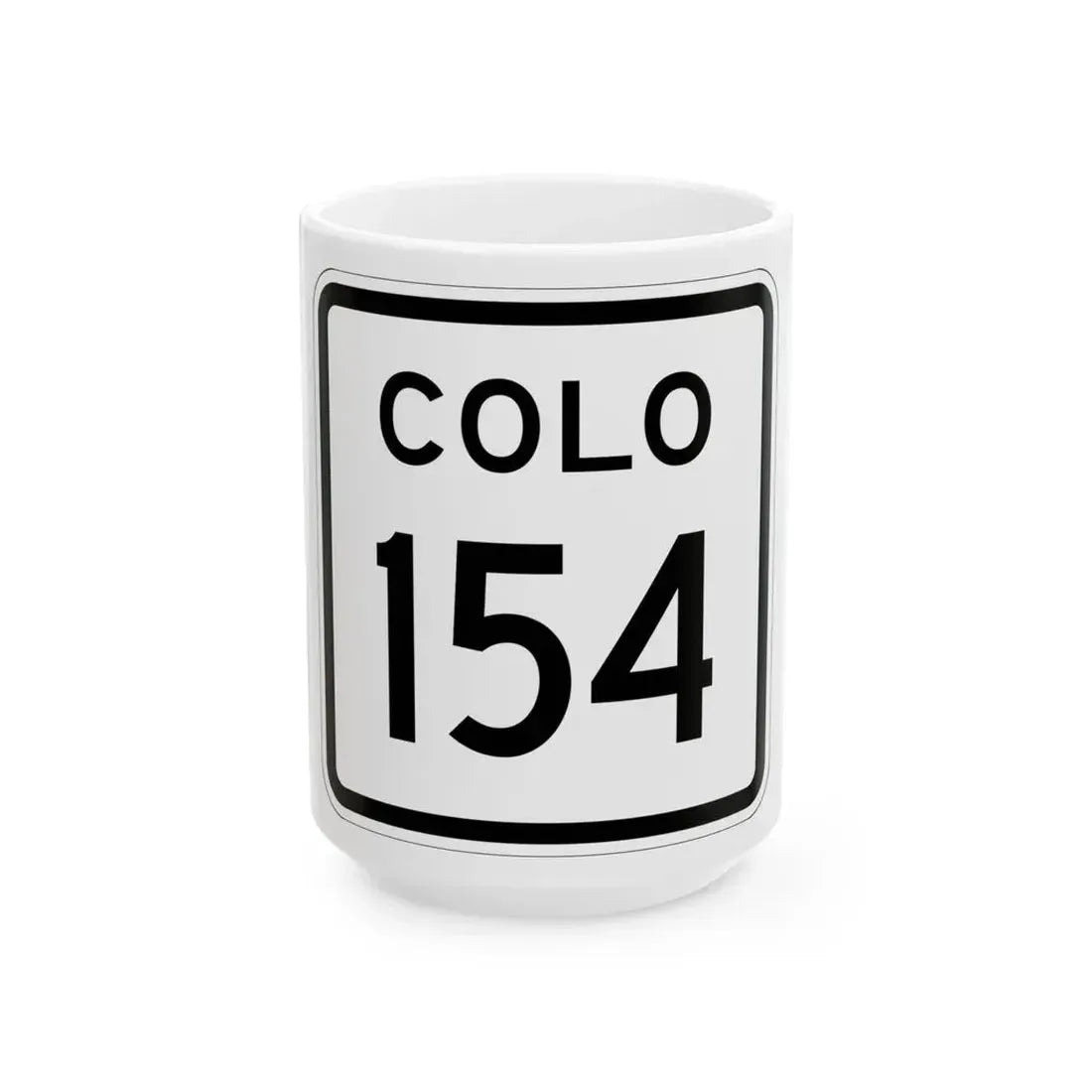 Colorado 154 1952 (Colorado) (Road Sign) White Coffee Mug 15oz - Go Mug Yourself