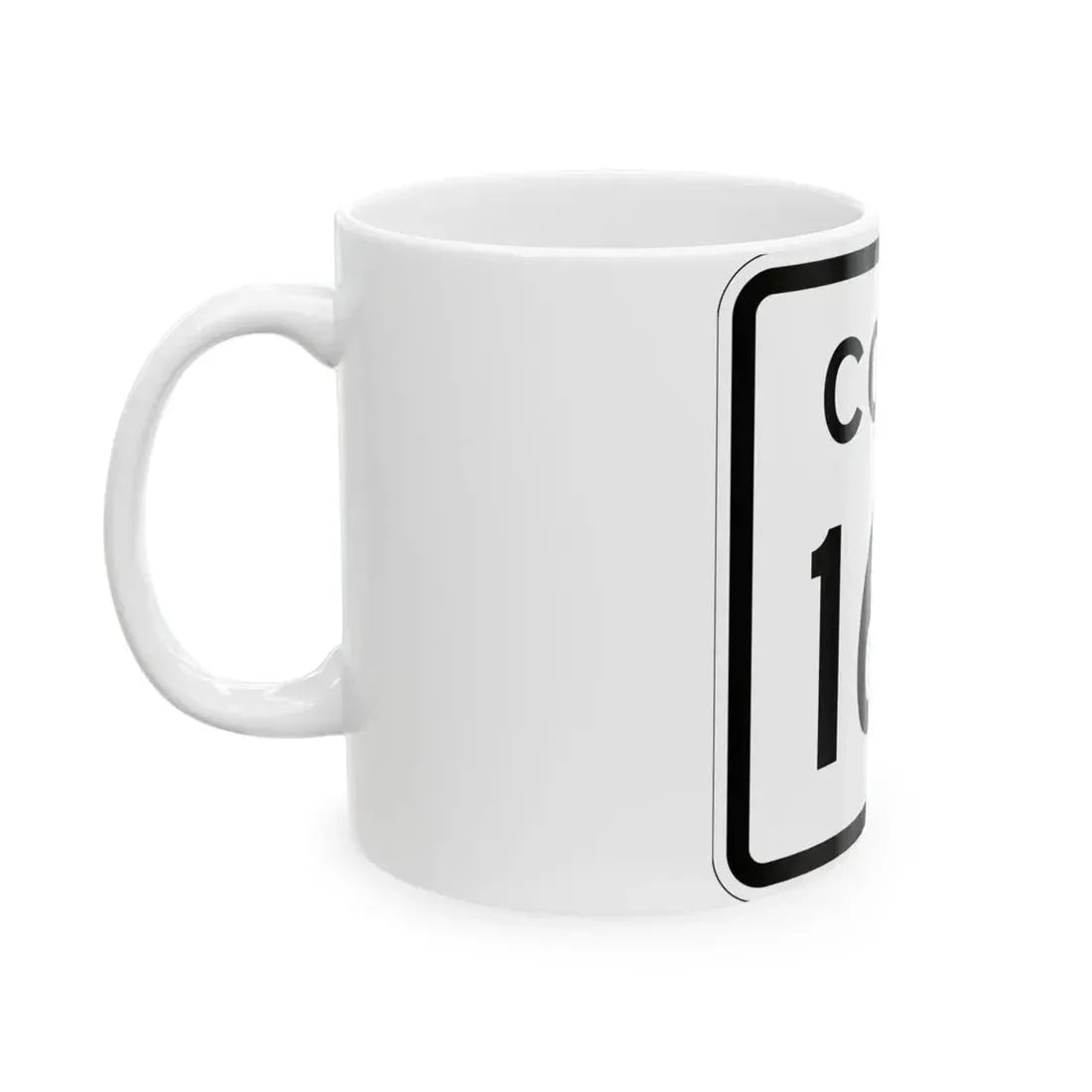 Colorado 164 1952 (Colorado) (Road Sign) White Coffee Mug - Go Mug Yourself