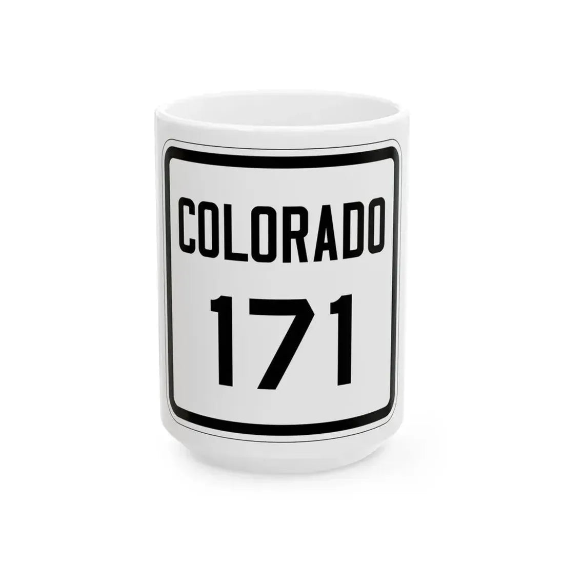 Colorado 171 1926 (Colorado) (Road Sign) White Coffee Mug 15oz - Go Mug Yourself