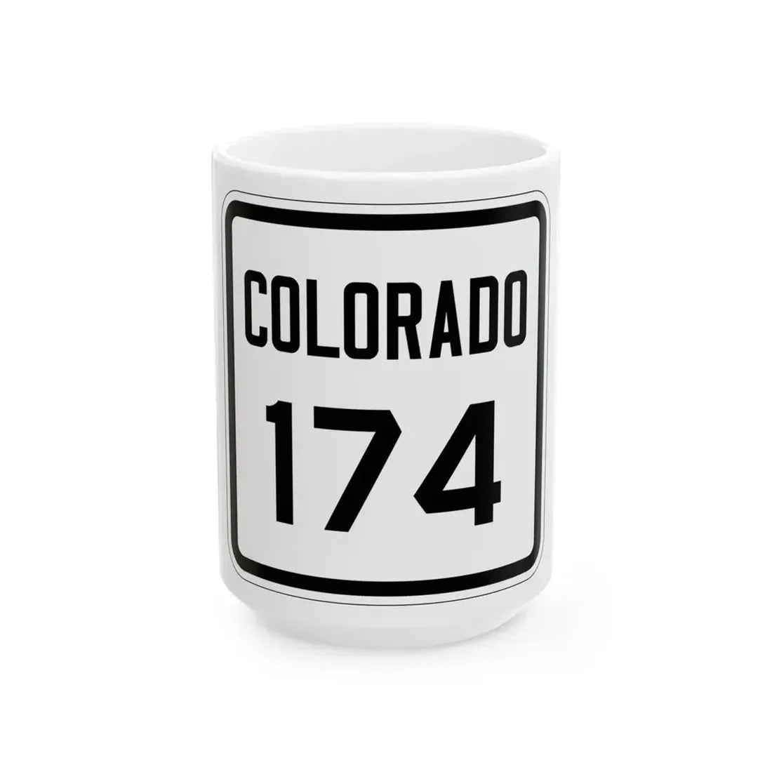 Colorado 174 1926 (Colorado) (Road Sign) White Coffee Mug 15oz - Go Mug Yourself