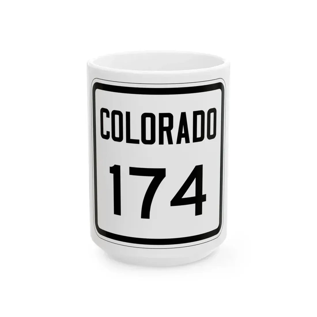 Colorado 174 1946 (Colorado) (Road Sign) White Coffee Mug 15oz - Go Mug Yourself