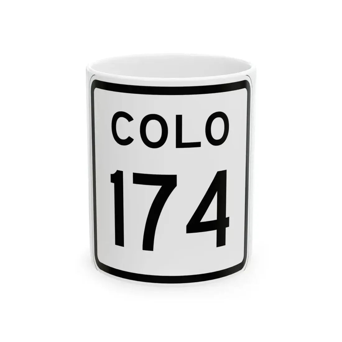 Colorado 174 1952 (Colorado) (Road Sign) White Coffee Mug 11oz - Go Mug Yourself