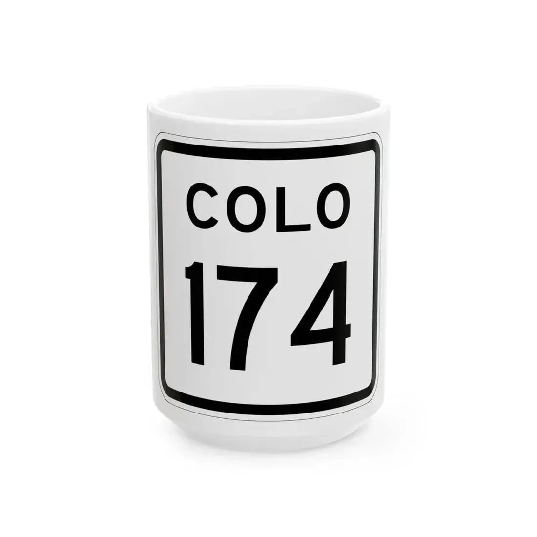Colorado 174 1952 (Colorado) (Road Sign) White Coffee Mug 15oz - Go Mug Yourself