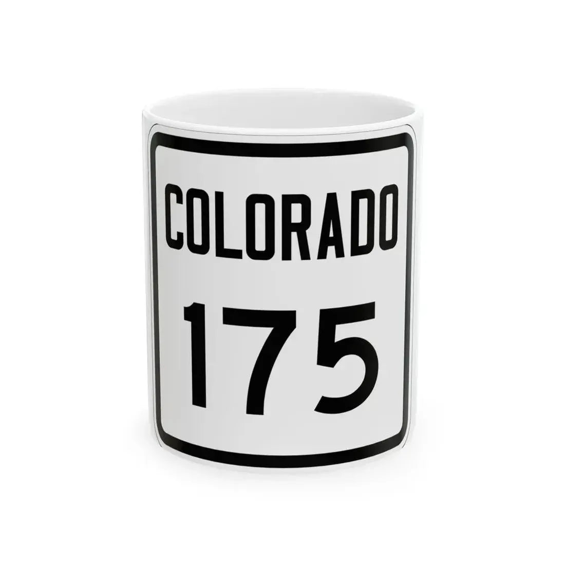Colorado 175 1946 (Colorado) (Road Sign) White Coffee Mug 11oz - Go Mug Yourself