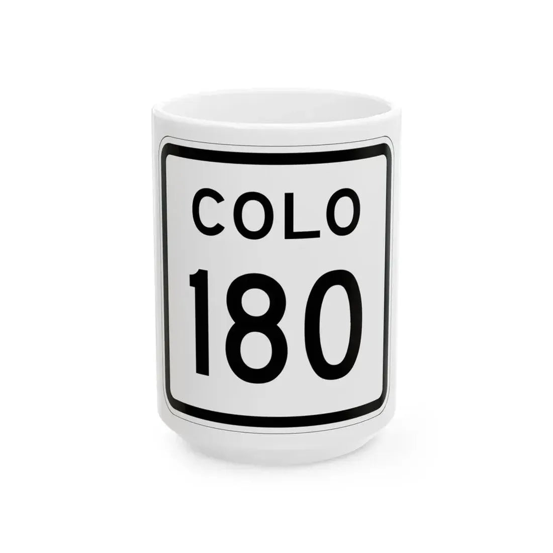 Colorado 180 1952 (Colorado) (Road Sign) White Coffee Mug 15oz - Go Mug Yourself