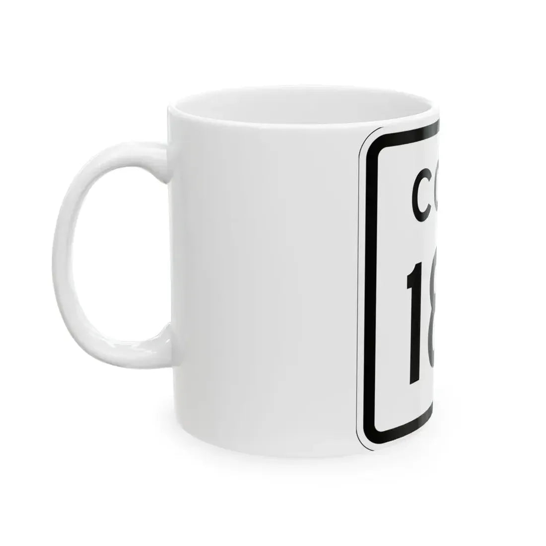 Colorado 180 1952 (Colorado) (Road Sign) White Coffee Mug - Go Mug Yourself
