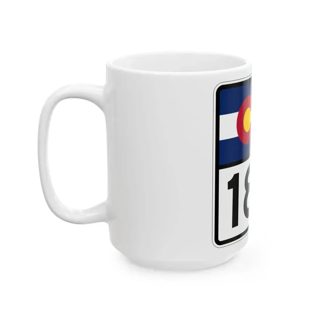 Colorado 184 (Colorado) (Road Sign) White Coffee Mug - Go Mug Yourself