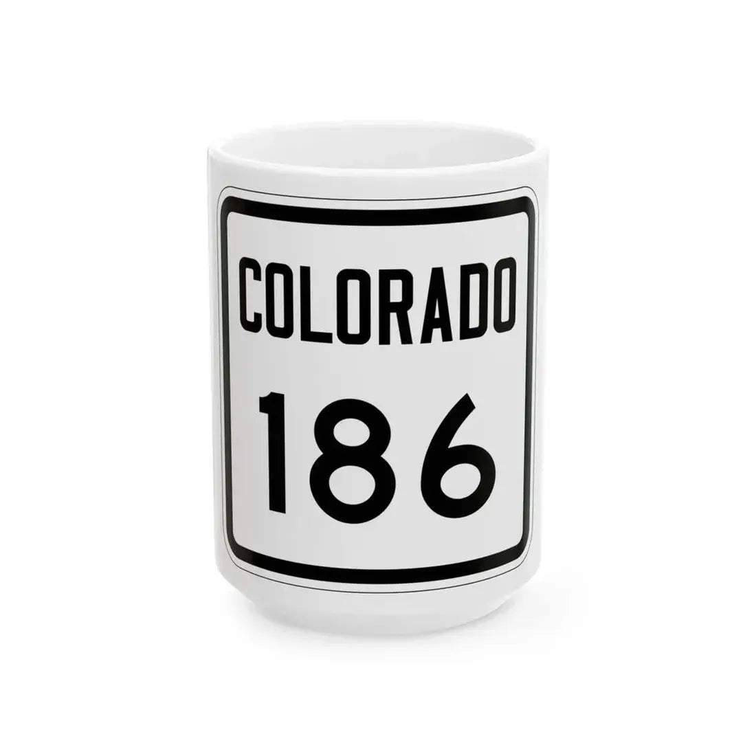 Colorado 186 1946 (Colorado) (Road Sign) White Coffee Mug 15oz - Go Mug Yourself