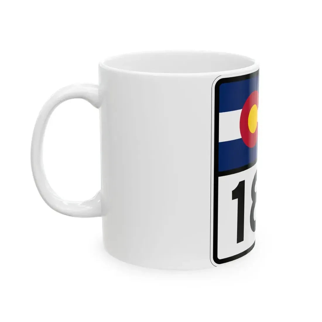 Colorado 187 (Colorado) (Road Sign) White Coffee Mug - Go Mug Yourself