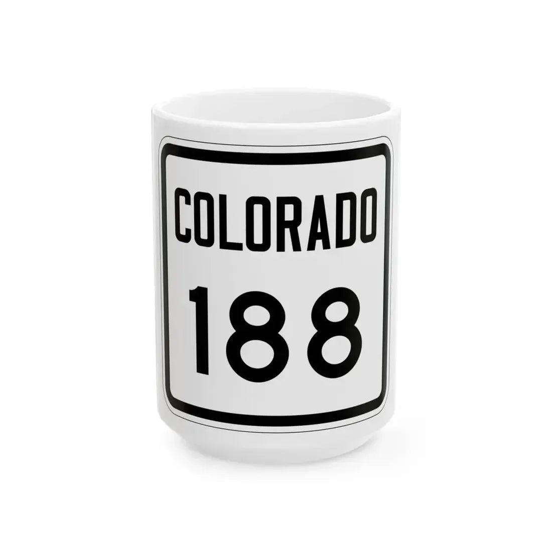 Colorado 188 1946 (Colorado) (Road Sign) White Coffee Mug 15oz - Go Mug Yourself