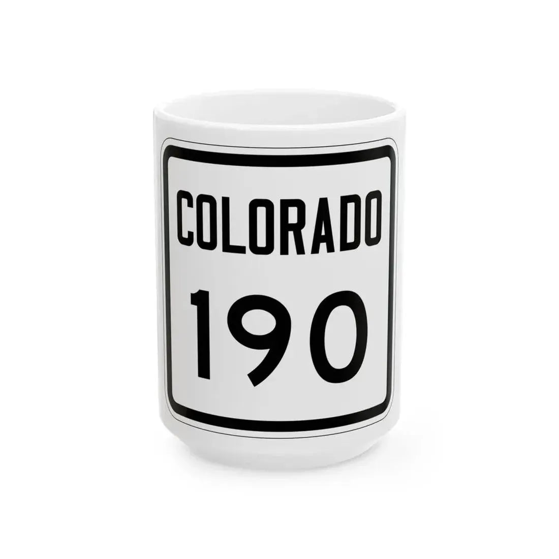 Colorado 190 1946 (Colorado) (Road Sign) White Coffee Mug 15oz - Go Mug Yourself