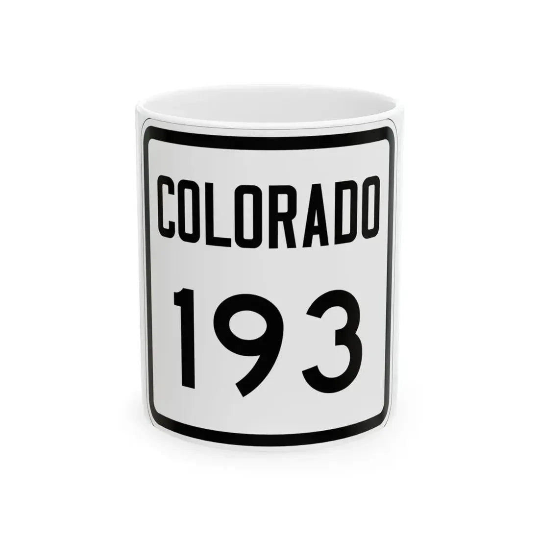 Colorado 193 1946 (Colorado) (Road Sign) White Coffee Mug 11oz - Go Mug Yourself