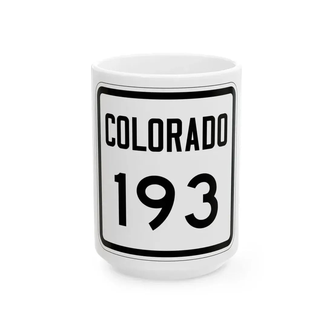 Colorado 193 1946 (Colorado) (Road Sign) White Coffee Mug 15oz - Go Mug Yourself