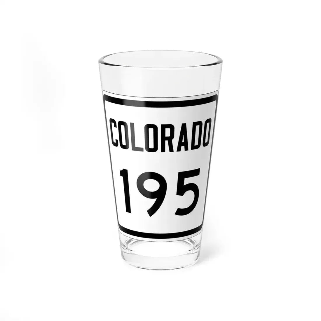 Colorado 195 1946 (Colorado) (Road Sign) Pint Glss 16oz 16oz - Go Mug Yourself