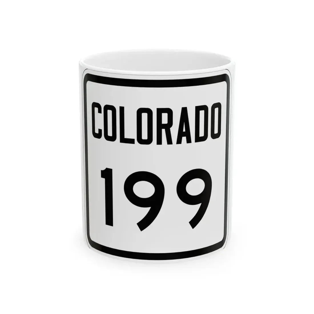 Colorado 199 1946 (Colorado) (Road Sign) White Coffee Mug 11oz - Go Mug Yourself