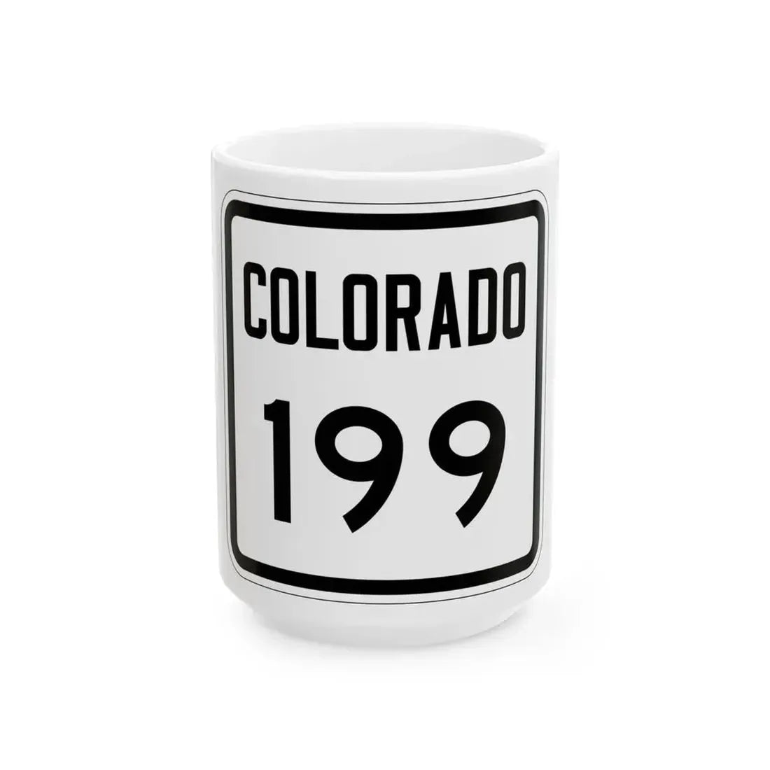Colorado 199 1946 (Colorado) (Road Sign) White Coffee Mug 15oz - Go Mug Yourself