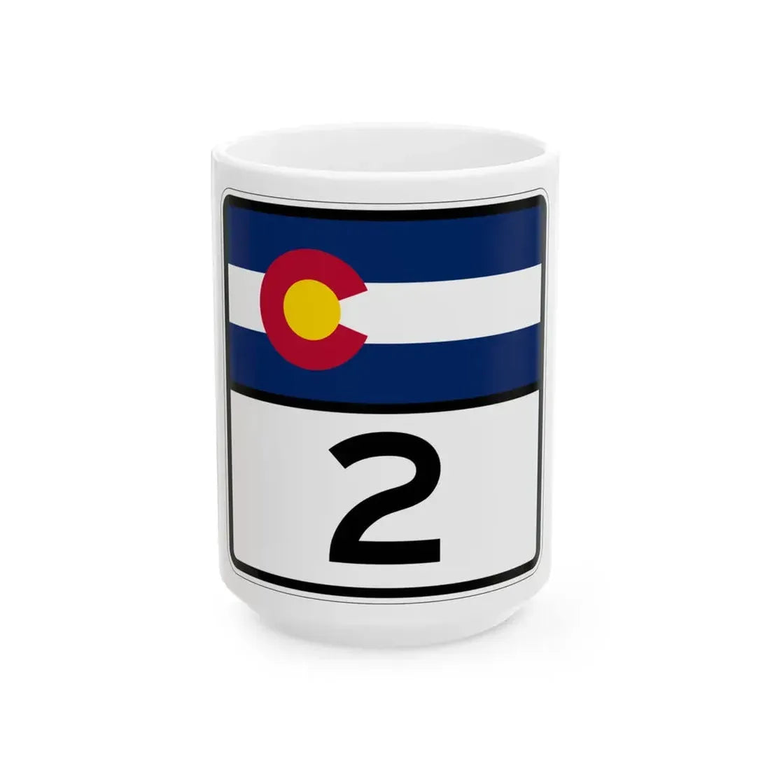 Colorado 2 (Colorado) (Road Sign) White Coffee Mug 15oz - Go Mug Yourself