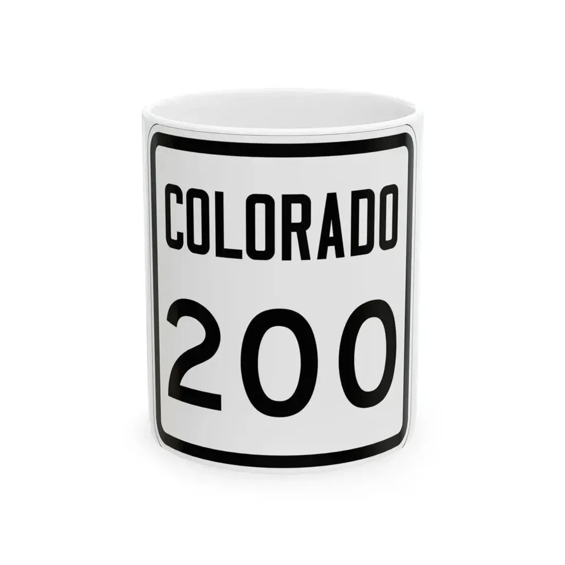 Colorado 200 1946 (Colorado) (Road Sign) White Coffee Mug 11oz - Go Mug Yourself