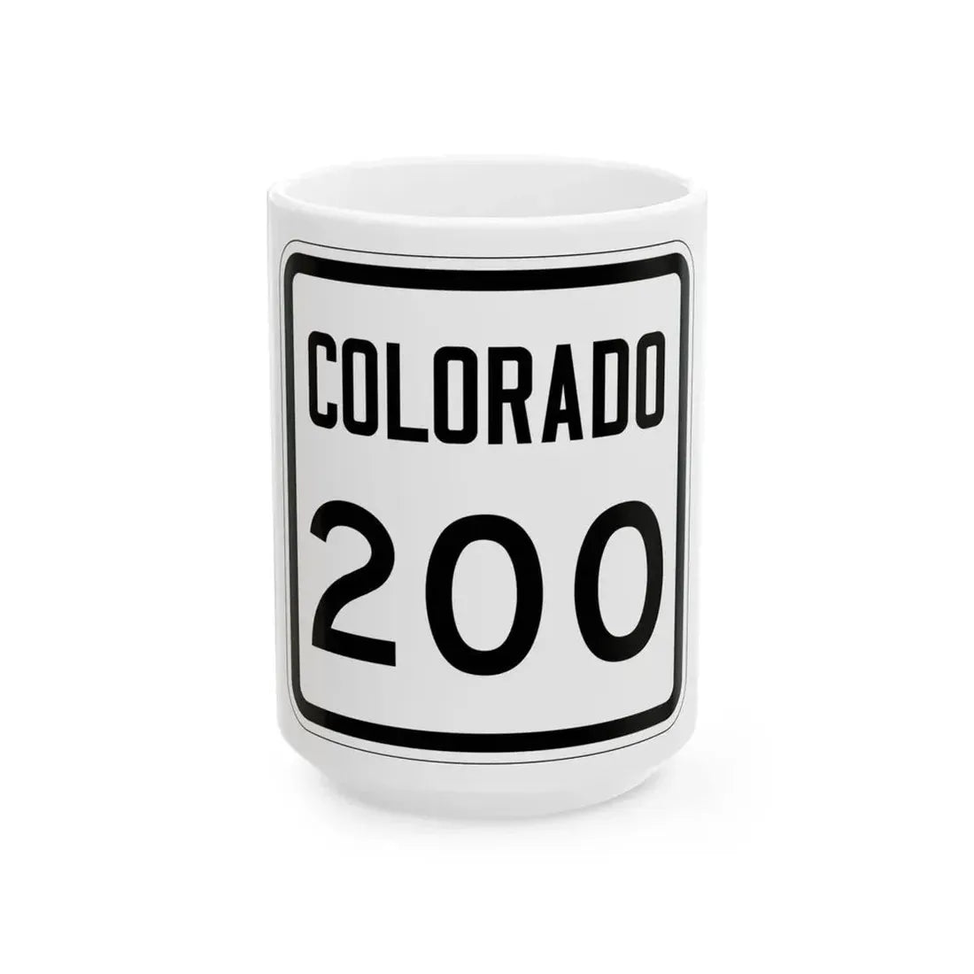 Colorado 200 1946 (Colorado) (Road Sign) White Coffee Mug 15oz - Go Mug Yourself