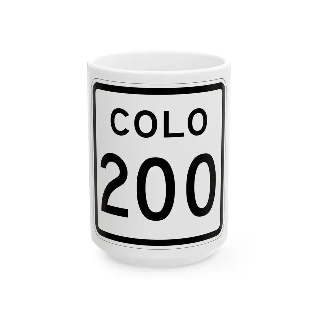 Colorado 200 1952 (Colorado) (Road Sign) White Coffee Mug 15oz - Go Mug Yourself