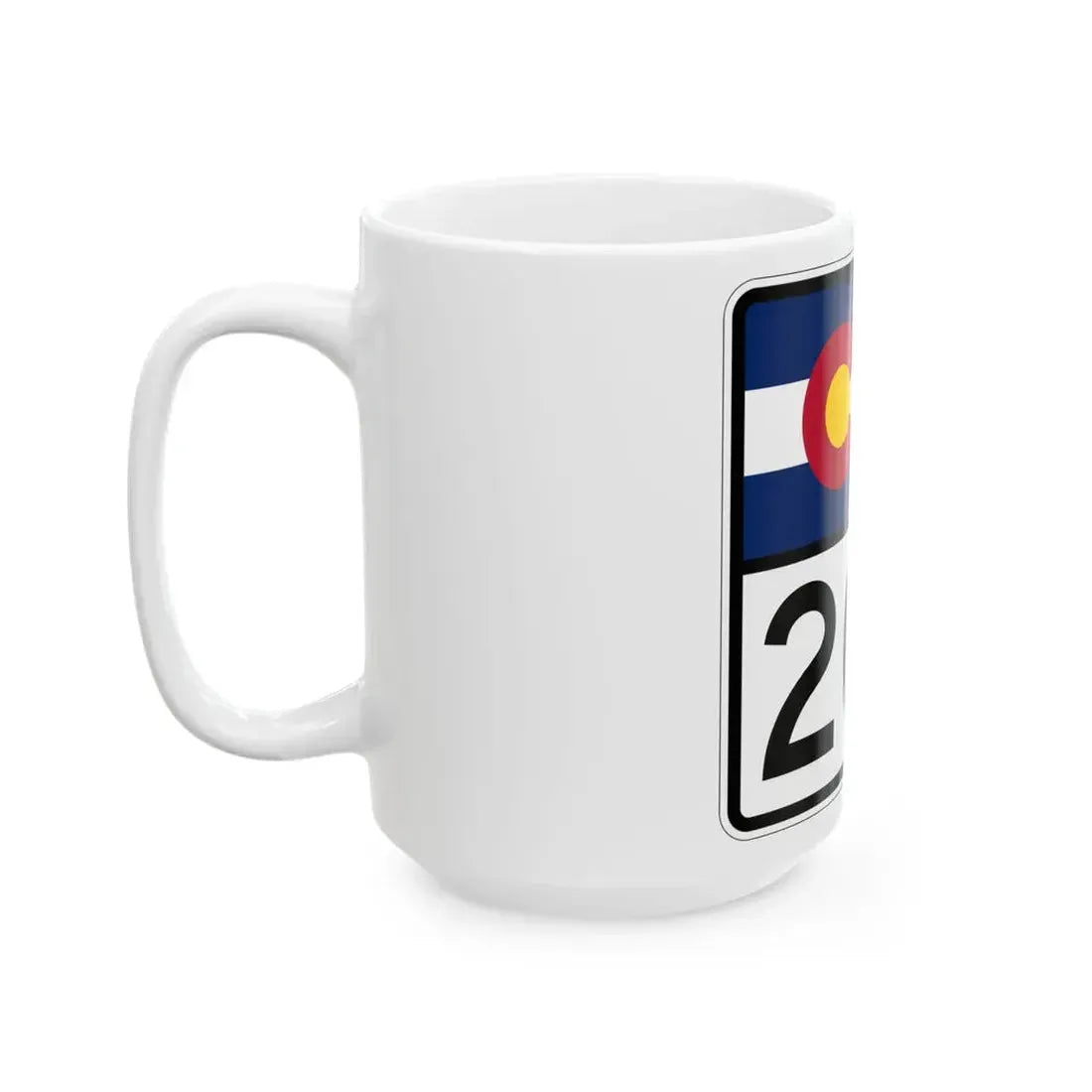 Colorado 202 (Colorado) (Road Sign) White Coffee Mug - Go Mug Yourself