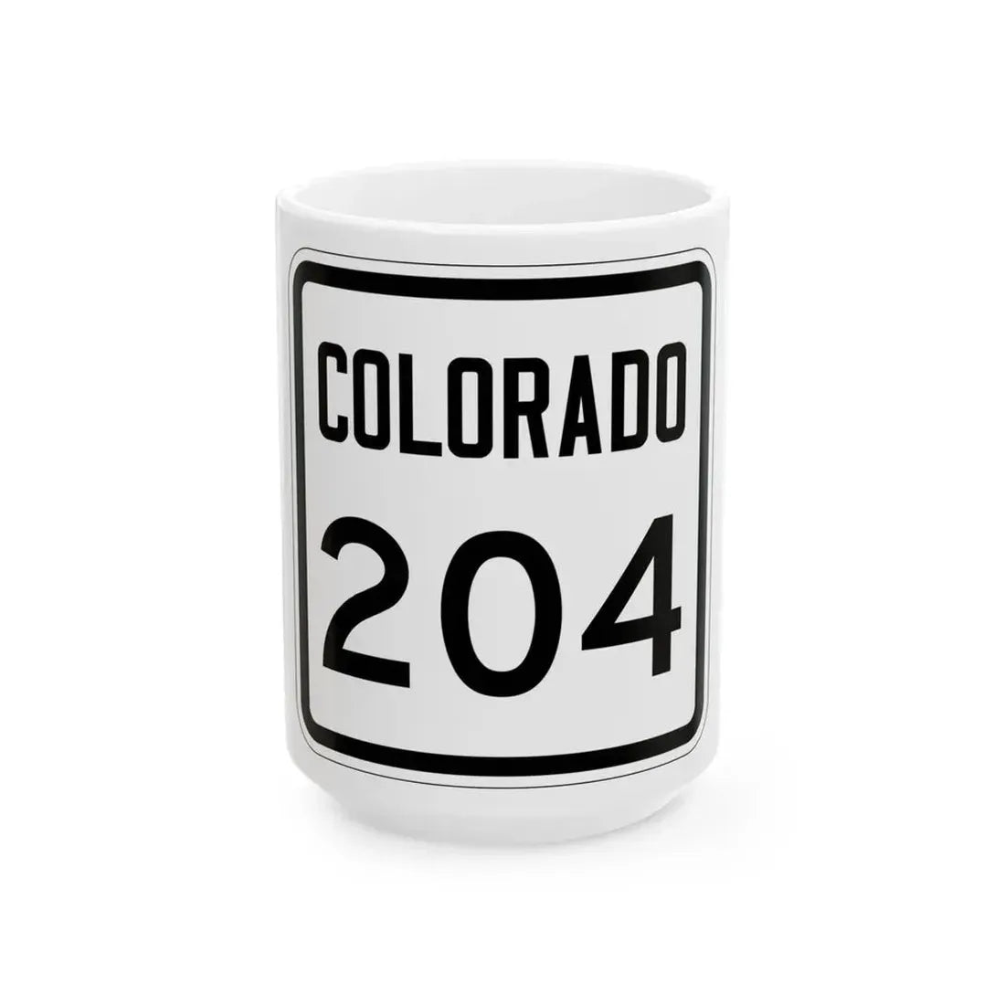 Colorado 204 1946 (Colorado) (Road Sign) White Coffee Mug 15oz - Go Mug Yourself