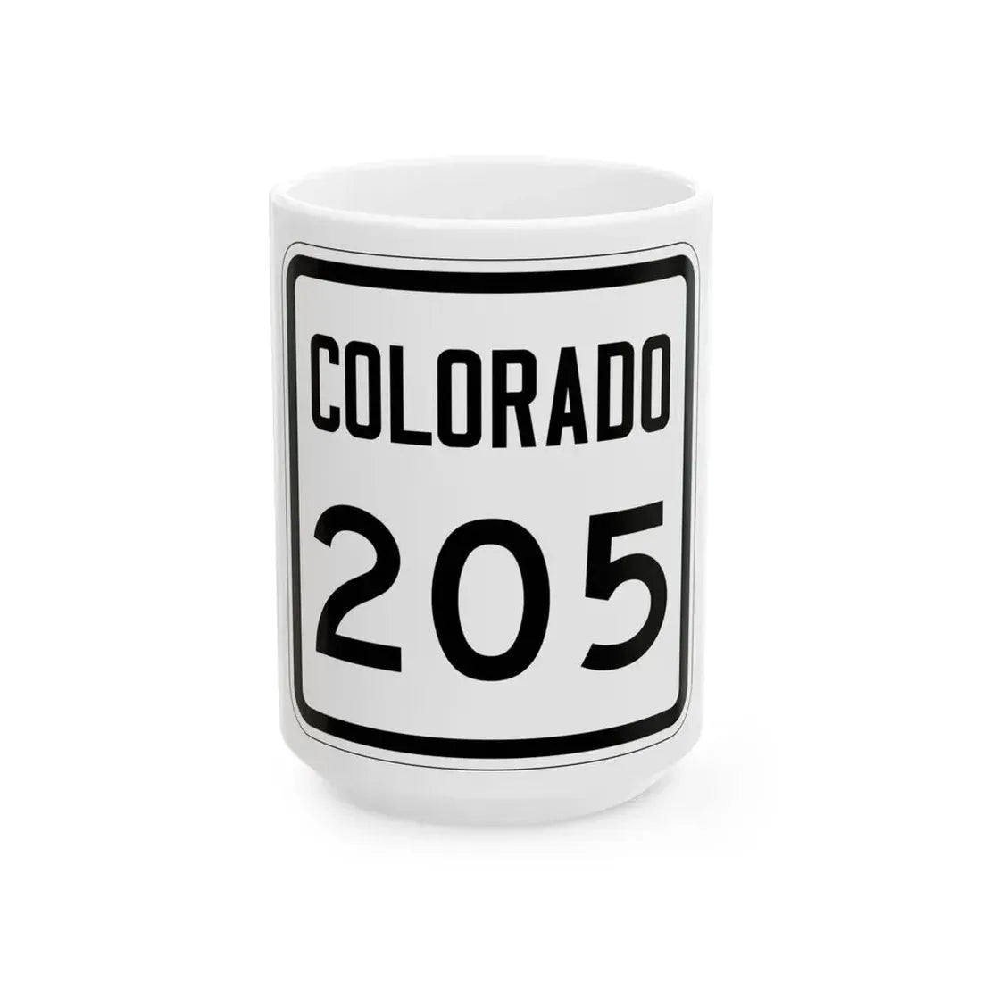Colorado 205 1946 (Colorado) (Road Sign) White Coffee Mug 15oz - Go Mug Yourself
