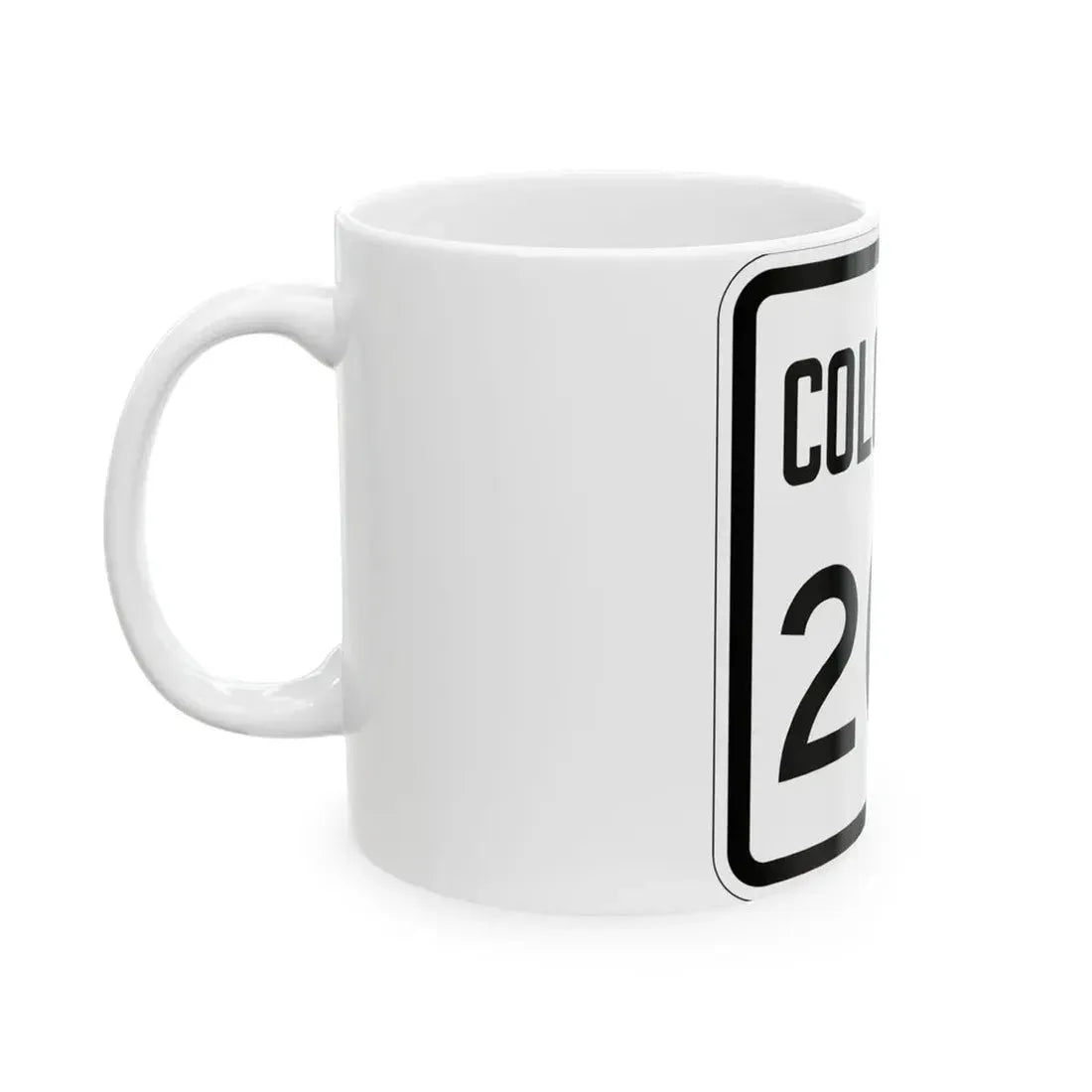 Colorado 206 1946 (Colorado) (Road Sign) White Coffee Mug - Go Mug Yourself