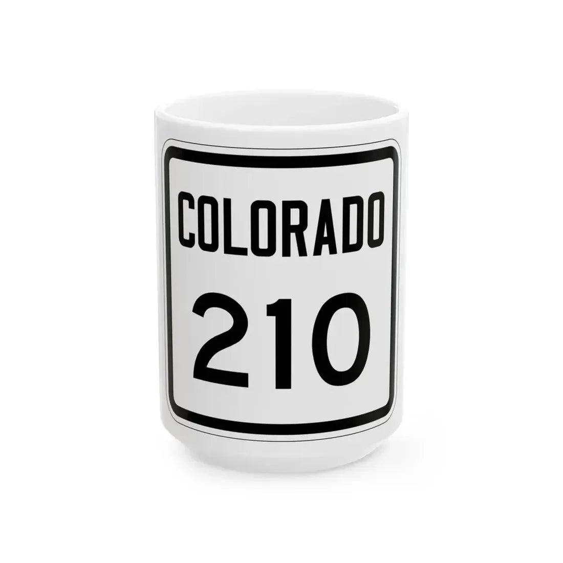 Colorado 210 1946 (Colorado) (Road Sign) White Coffee Mug 15oz - Go Mug Yourself