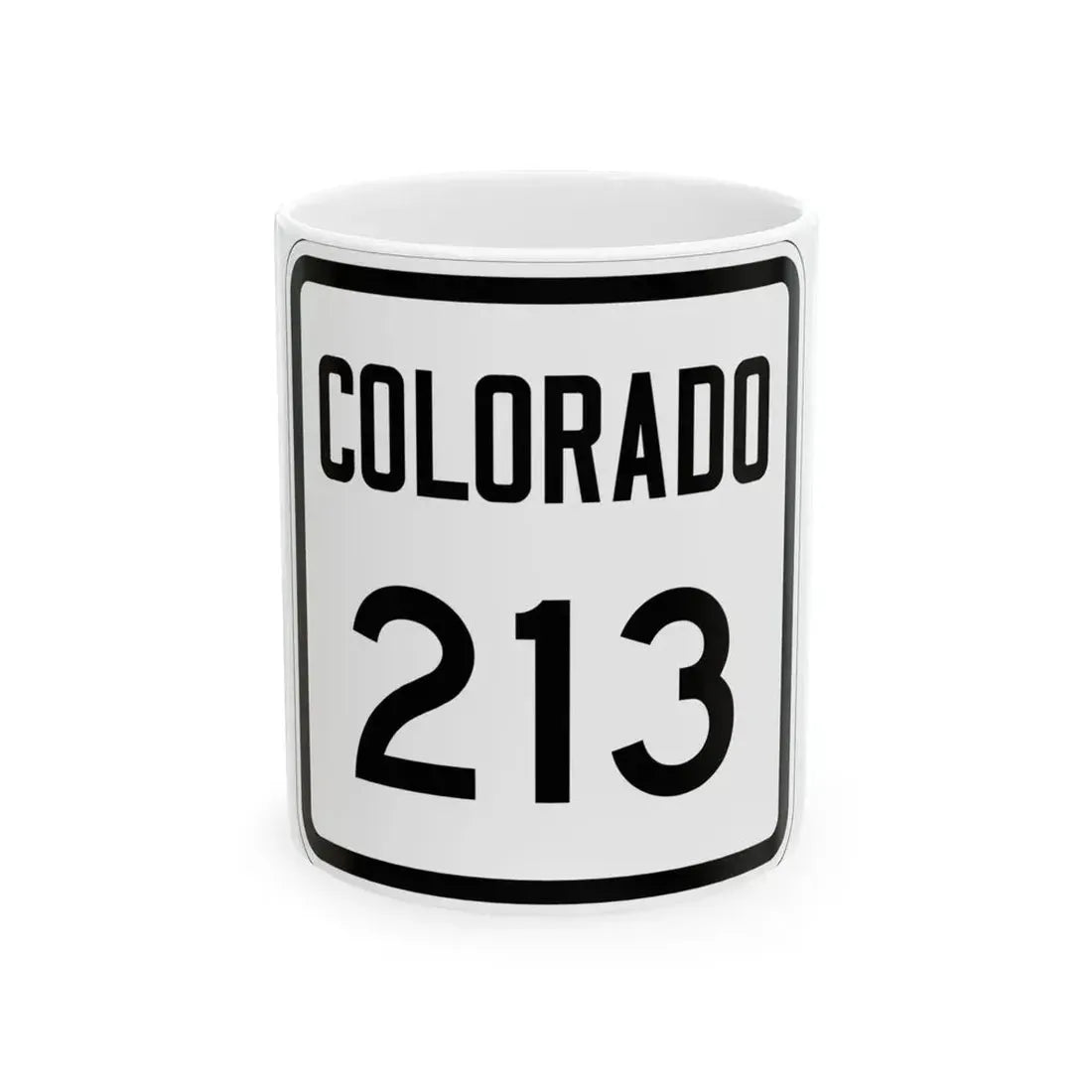 Colorado 213 1946 (Colorado) (Road Sign) White Coffee Mug 11oz - Go Mug Yourself