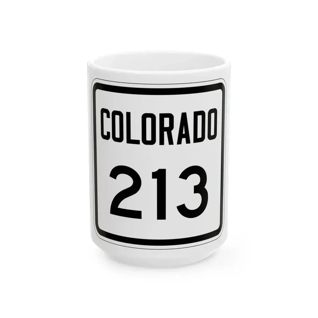 Colorado 213 1946 (Colorado) (Road Sign) White Coffee Mug 15oz - Go Mug Yourself