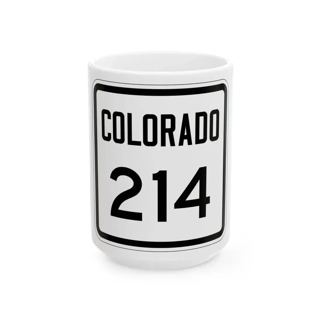 Colorado 214 1946 (Colorado) (Road Sign) White Coffee Mug 15oz - Go Mug Yourself