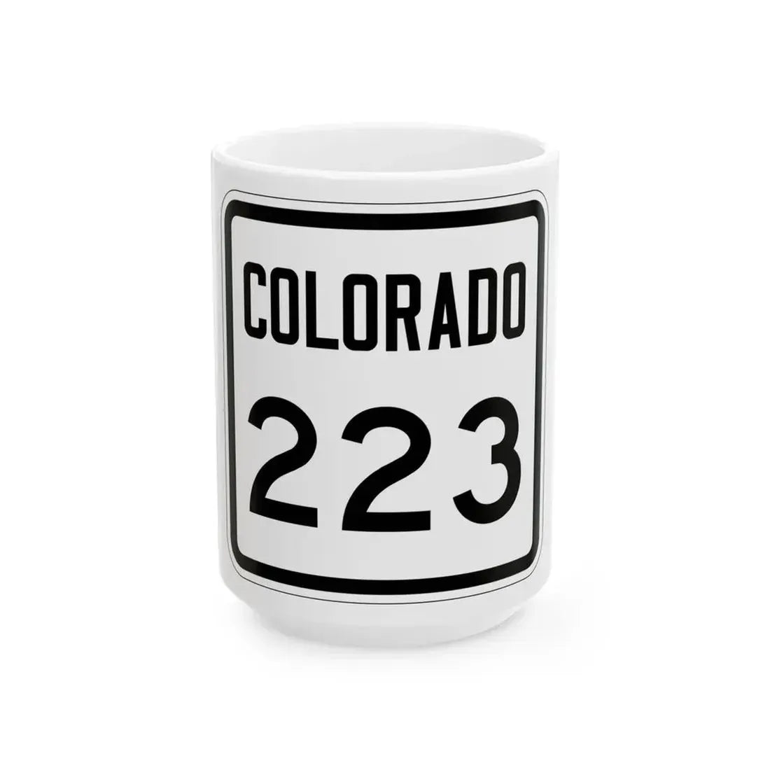 Colorado 223 1946 (Colorado) (Road Sign) White Coffee Mug 15oz - Go Mug Yourself