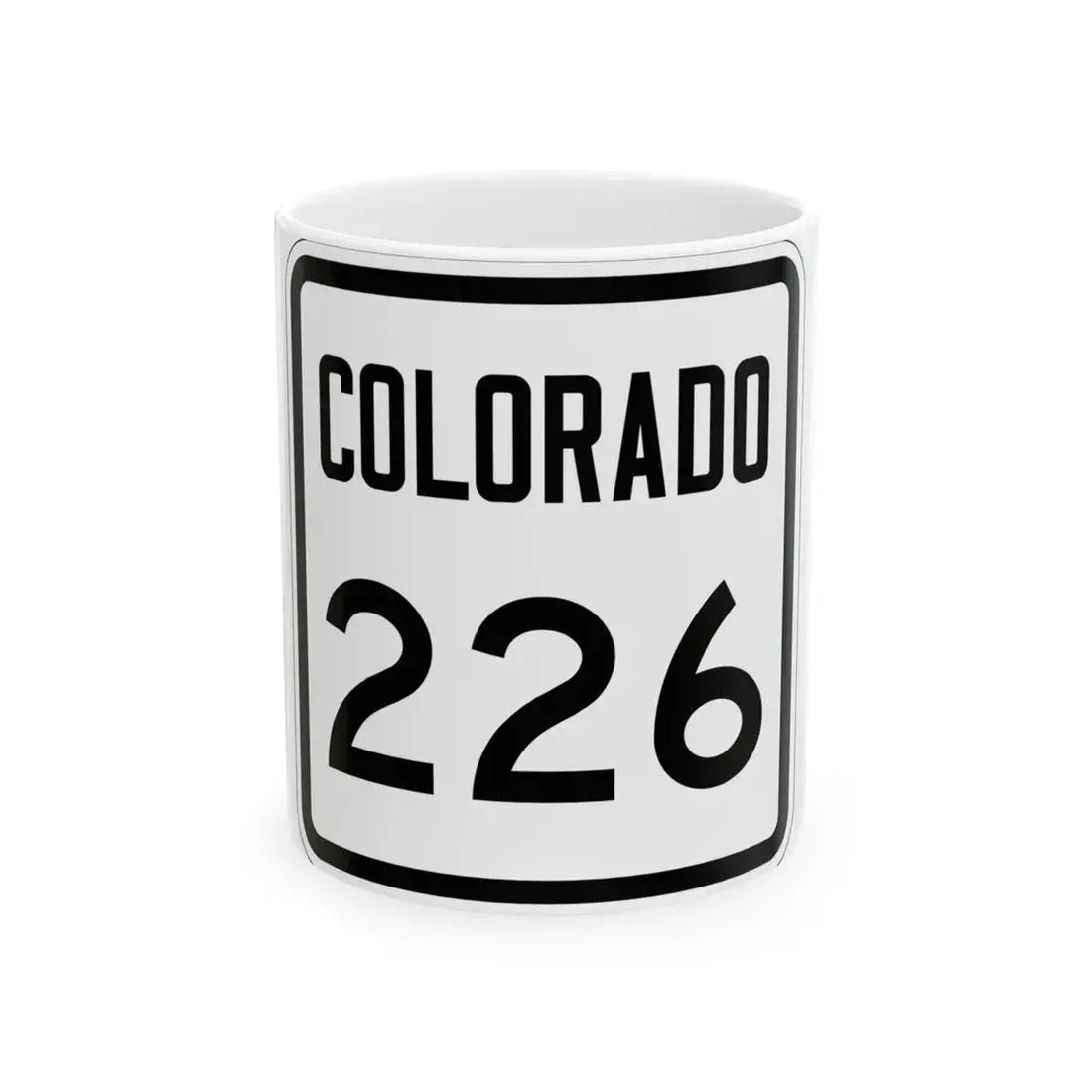 Colorado 226 1946 (Colorado) (Road Sign) White Coffee Mug 11oz - Go Mug Yourself