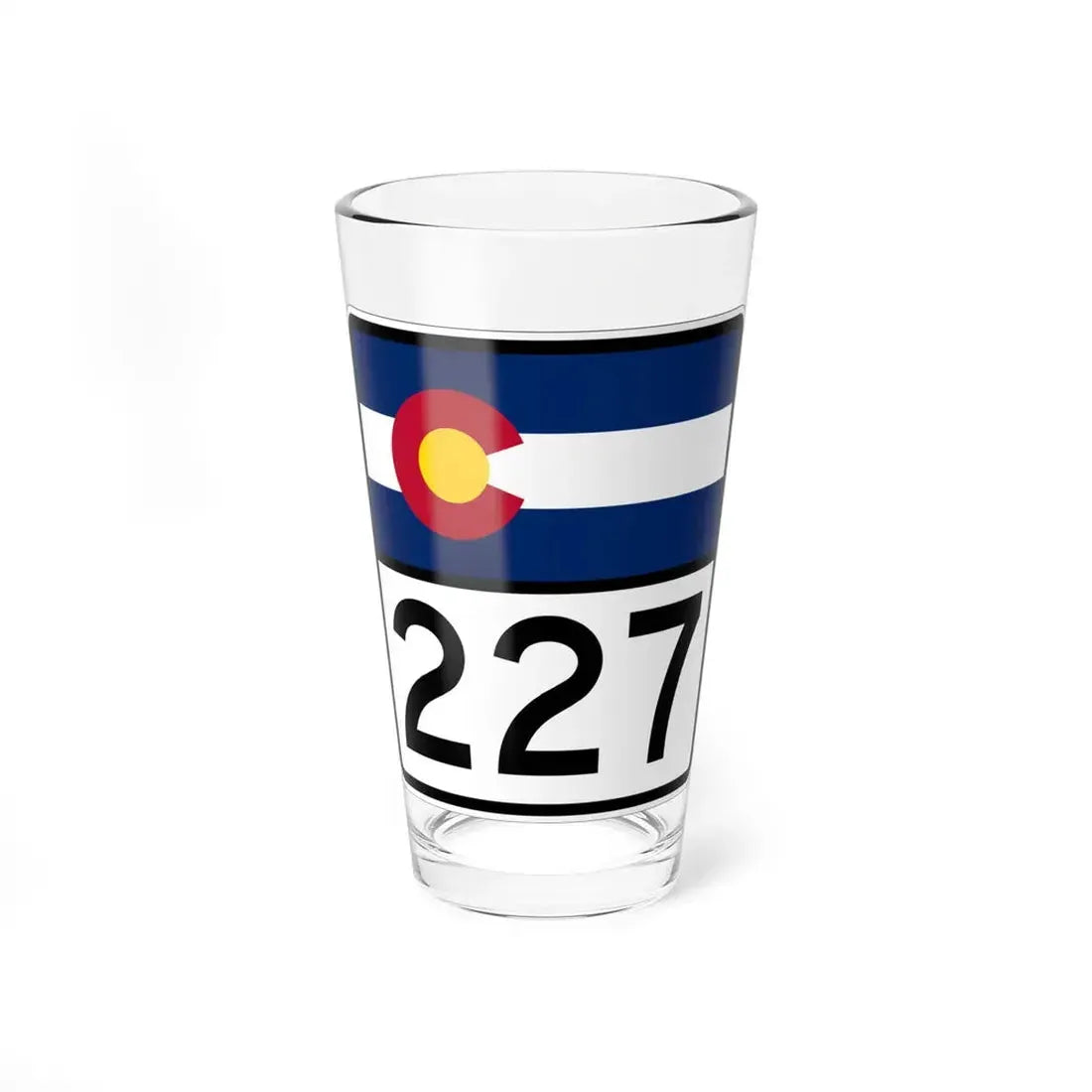 Colorado 227 (Colorado) (Road Sign) Pint Glss 16oz 16oz - Go Mug Yourself