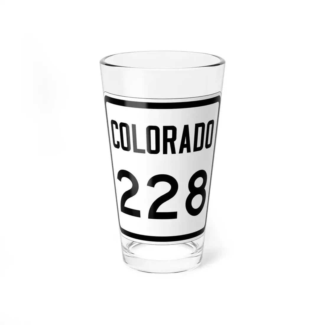 Colorado 228 1946 (Colorado) (Road Sign) Pint Glss 16oz 16oz - Go Mug Yourself