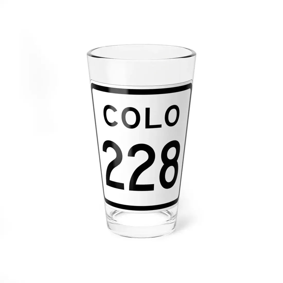 Colorado 228 1952 (Colorado) (Road Sign) Pint Glss 16oz 16oz - Go Mug Yourself
