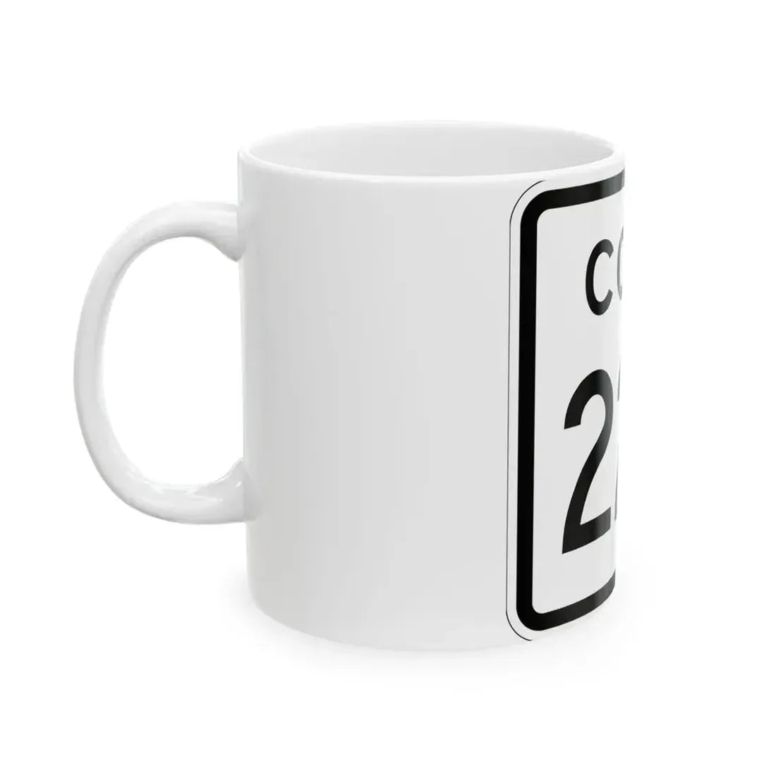 Colorado 228 1952 (Colorado) (Road Sign) White Coffee Mug - Go Mug Yourself