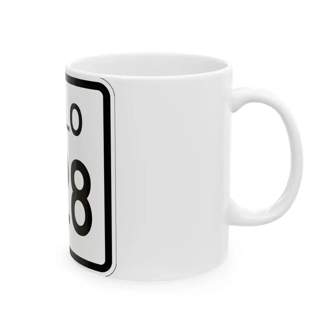 Colorado 228 1952 (Colorado) (Road Sign) White Coffee Mug - Go Mug Yourself