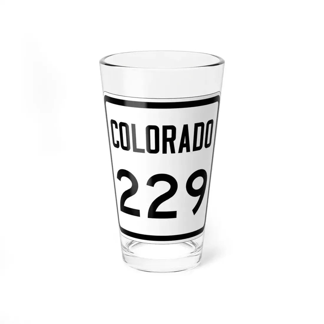 Colorado 229 1946 (Colorado) (Road Sign) Pint Glss 16oz 16oz - Go Mug Yourself