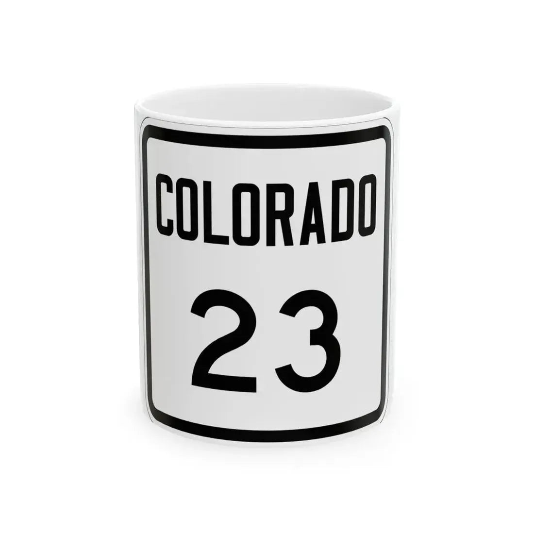 Colorado 23 1946 (Colorado) (Road Sign) White Coffee Mug 11oz - Go Mug Yourself