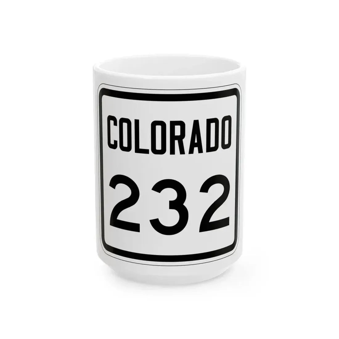 Colorado 232 1946 (Colorado) (Road Sign) White Coffee Mug 15oz - Go Mug Yourself