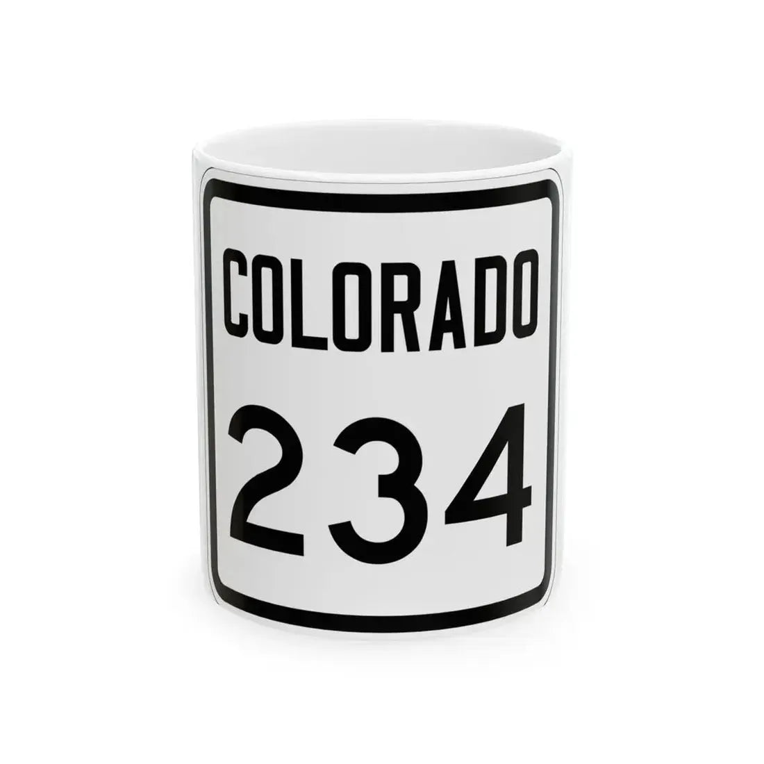 Colorado 234 1946 (Colorado) (Road Sign) White Coffee Mug 11oz - Go Mug Yourself