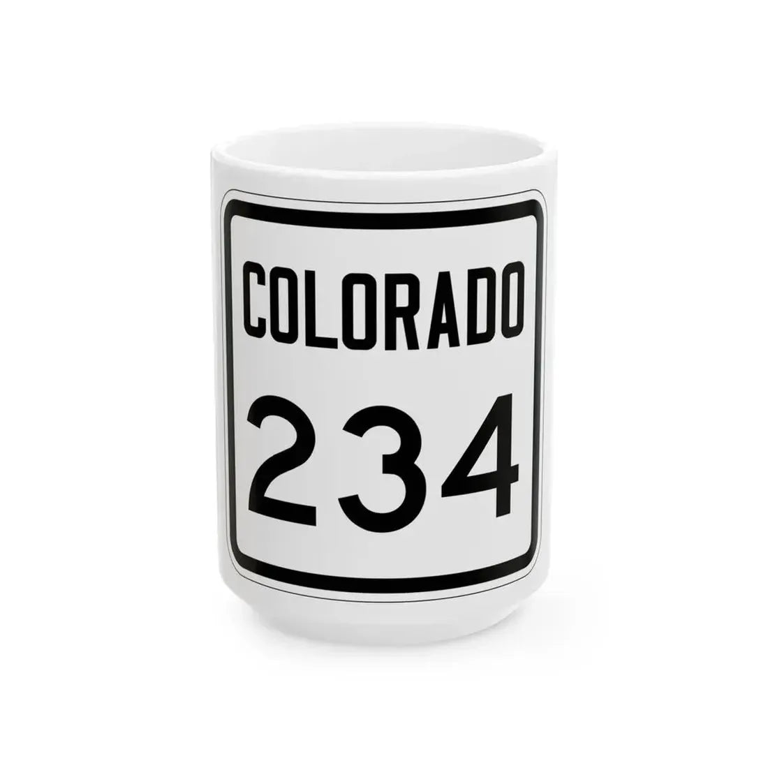 Colorado 234 1946 (Colorado) (Road Sign) White Coffee Mug 15oz - Go Mug Yourself