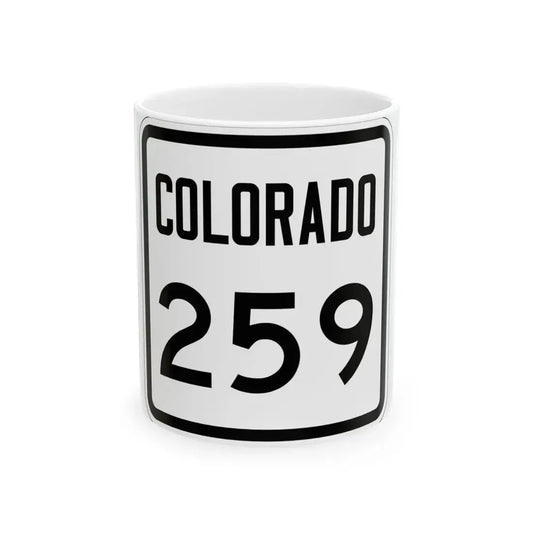 Colorado 259 1946 (Colorado) (Road Sign) White Coffee Mug 11oz - Go Mug Yourself