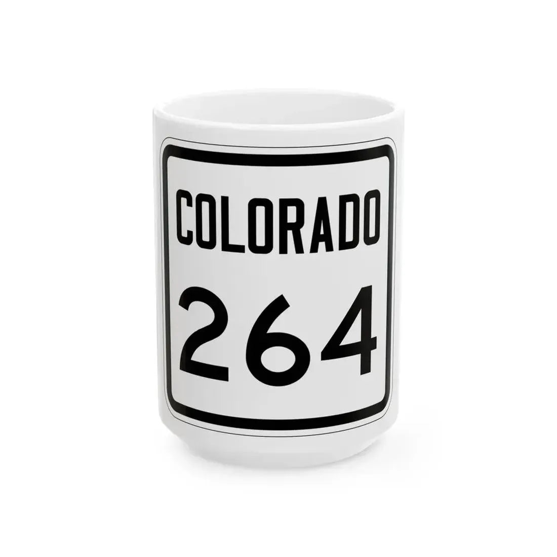 Colorado 264 1946 (Colorado) (Road Sign) White Coffee Mug 15oz - Go Mug Yourself