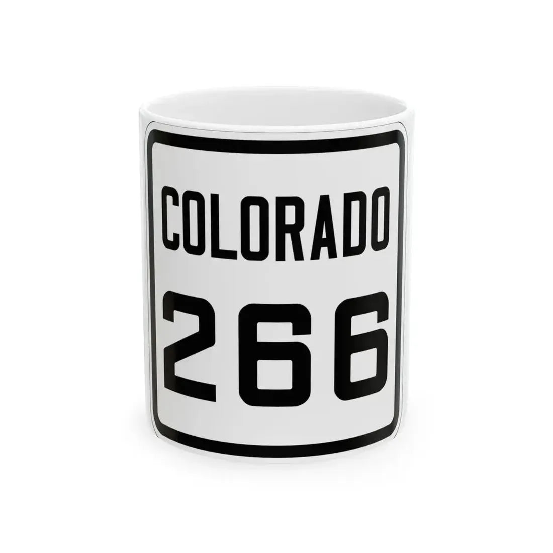 Colorado 266 1926 (Colorado) (Road Sign) White Coffee Mug 11oz - Go Mug Yourself
